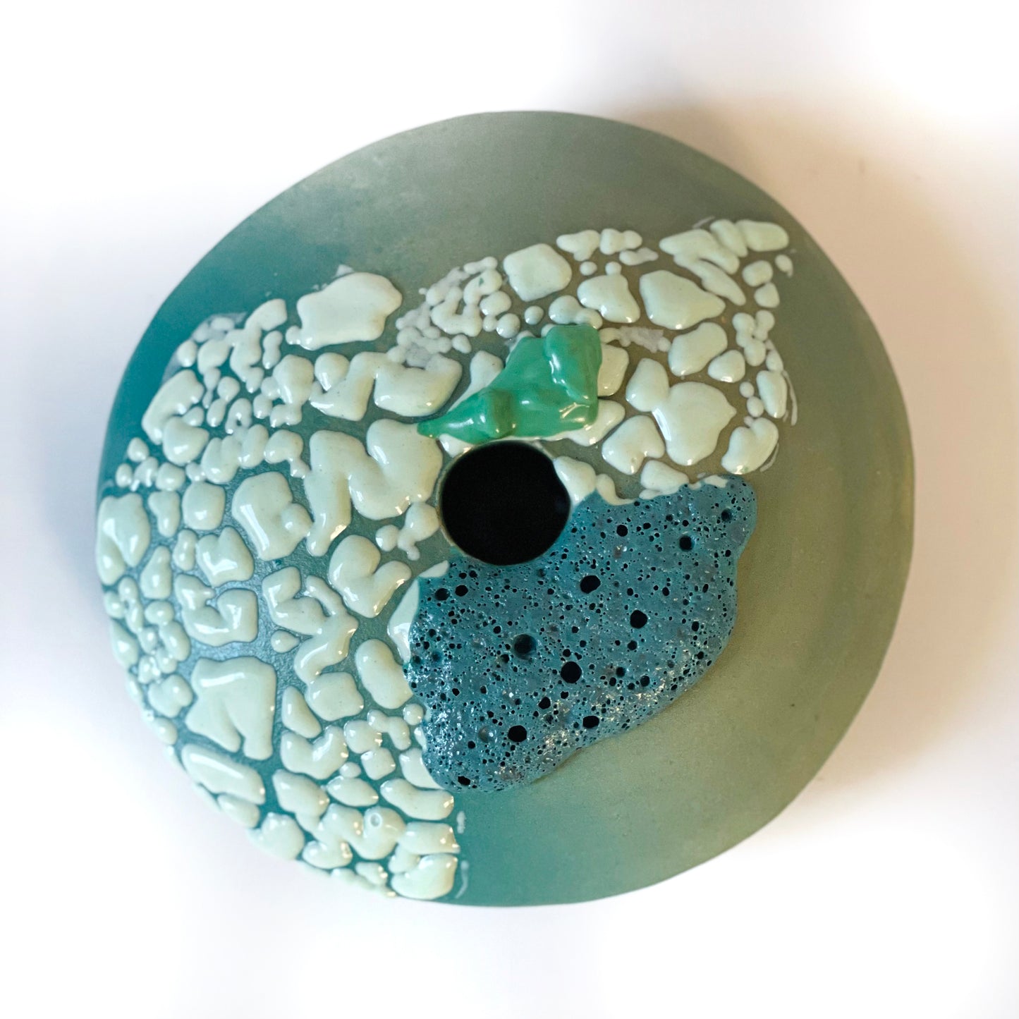 Saucer Vase, Small (Turquoises)