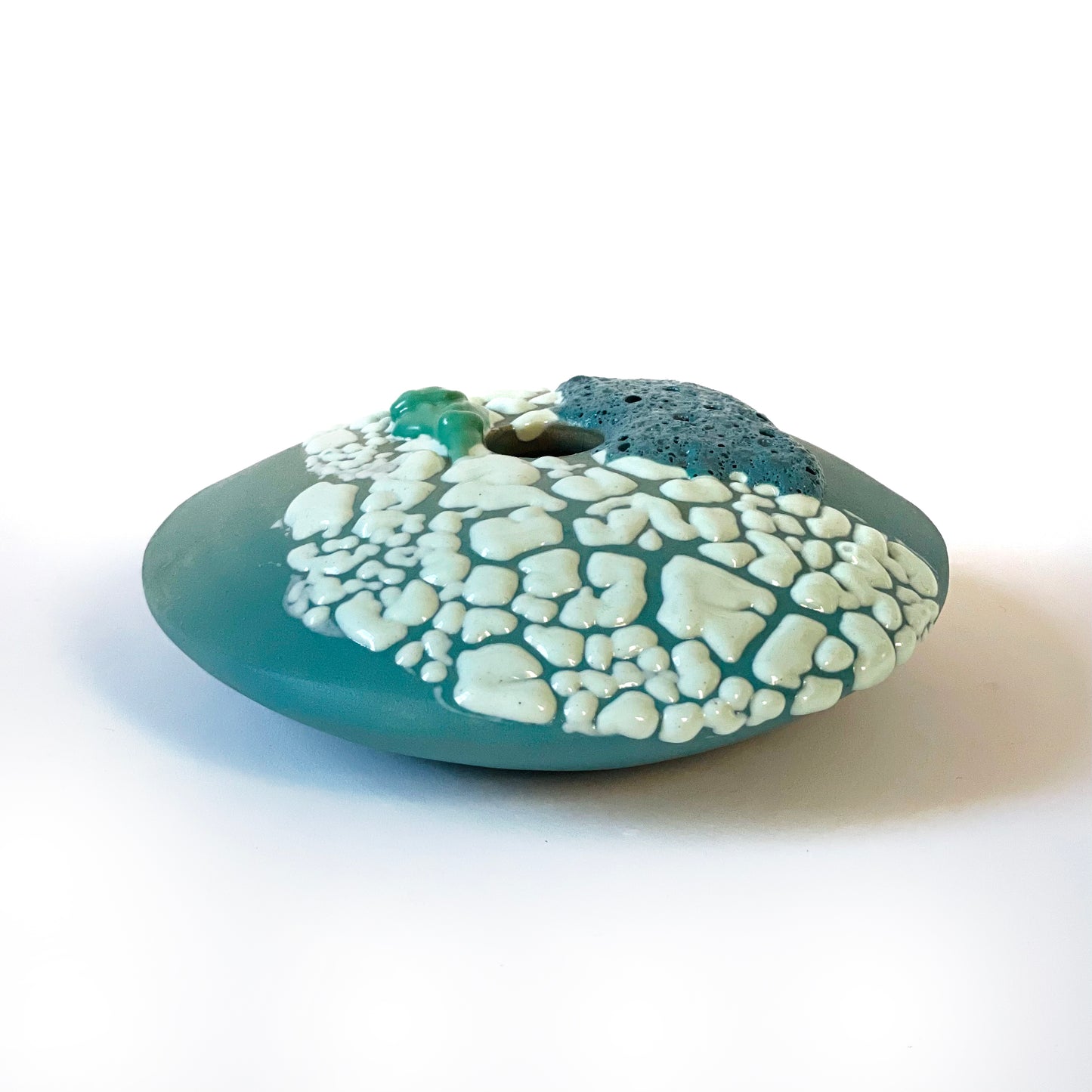 Saucer Vase, Small (Turquoises)