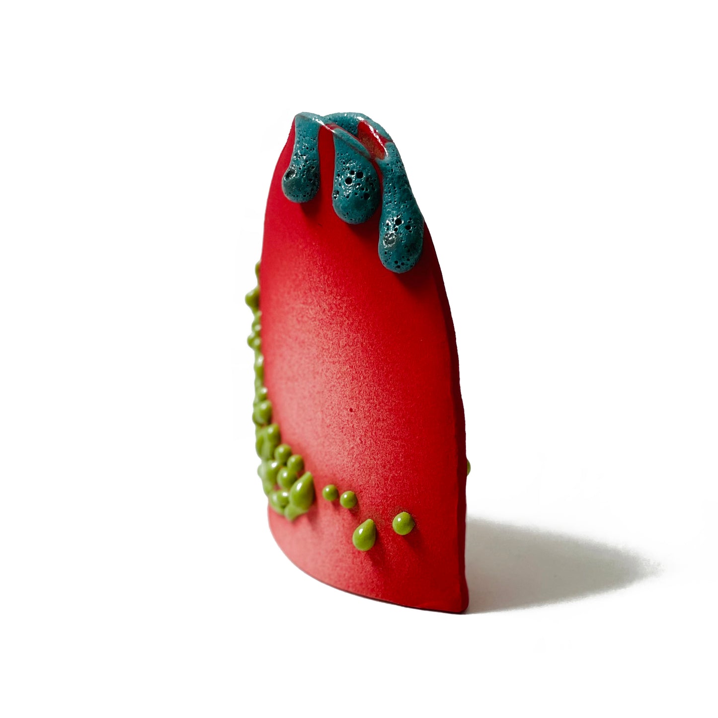 Hump Vase, Bud (Red/Teal/Lime)