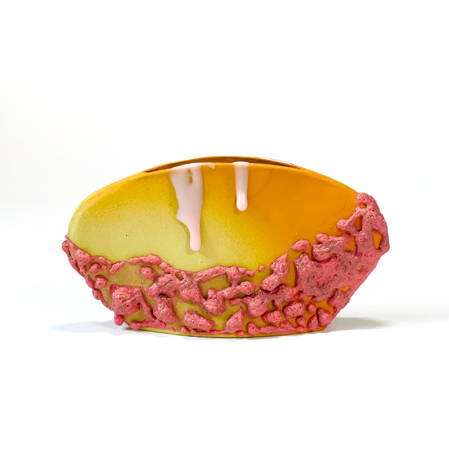 Oval Vase, Small (Orange/Chartreuse/Dark Red/Baby Pink)